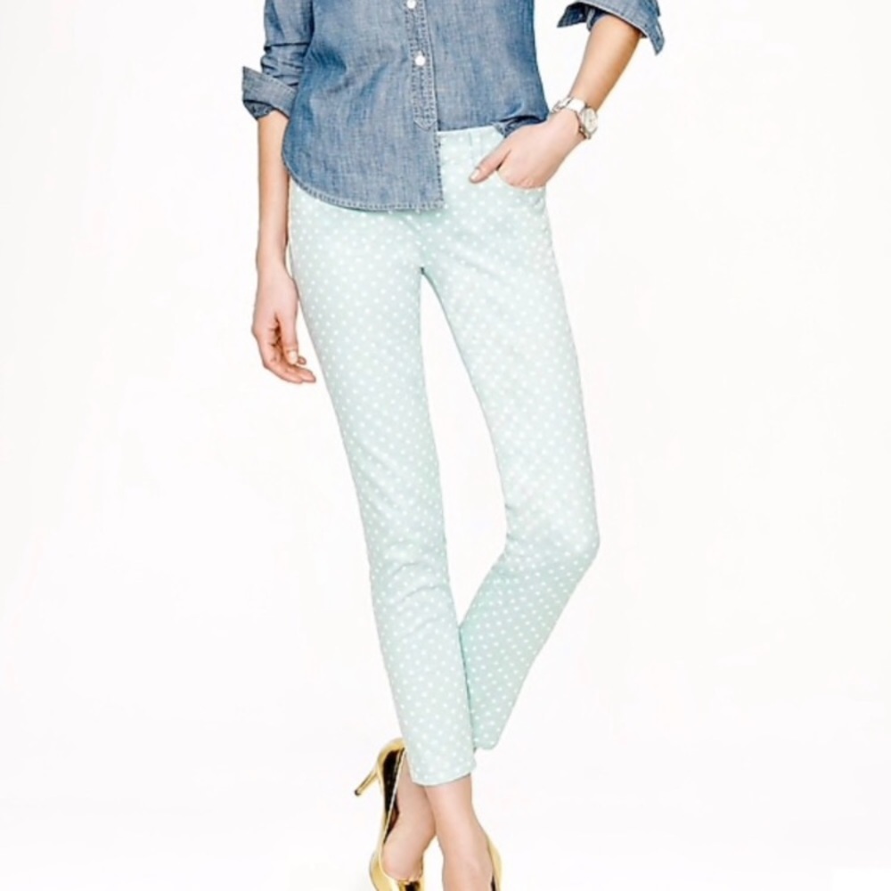 J.Crew Cropped Matchstick Polka Dot Jean Size 24